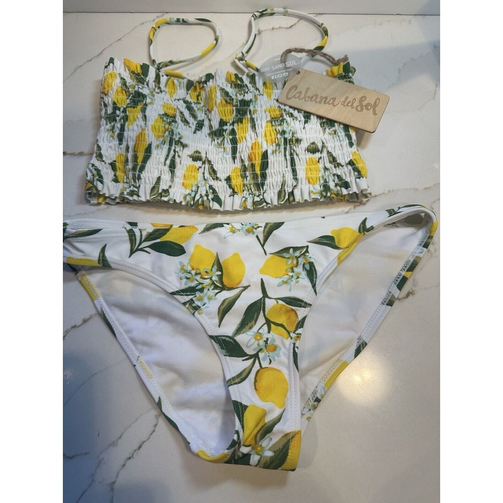 Cabana Del Sol Lemon Bikini Set Small